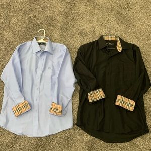 Men’s Burberry button ups both size medium